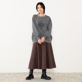 29グレー | 刺繍ロゴ入りダンボールプルオーバー | NICOLE