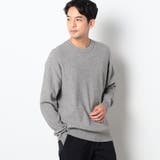 29グレー | 片畦編みリブクルーネックニット | NICOLE