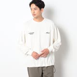 09ホワイト | NANGA(ナンガ)別注バックプリントドローコードロングスリーブTシャツ | NICOLE