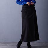 49ブラック | ラップ風タイトスカート | NICOLE