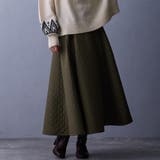 46カーキ | キルティングフレアスカート | NICOLE