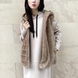 13ブラウン | リバーシブルファーベスト | NICOLE