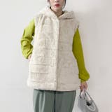 18ベージュ | リバーシブルファーベスト | NICOLE