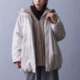 19ライトグレー | ファーライナー付きドロストダウンブルゾン | NICOLE