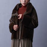 13ブラウン | リバーシブルフェイクムートンブルゾン | NICOLE