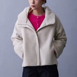 28オフホワイト | リバーシブルフェイクムートンブルゾン | NICOLE