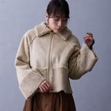 18ベージュ | フェイクムートンブルゾン | NICOLE