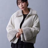 19ライトグレー | フェイクムートンブルゾン | NICOLE