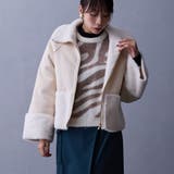 28オフホワイト | フェイクムートンブルゾン | NICOLE