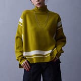 20イエロー | ネックレス付きスクエアラインニット | NICOLE