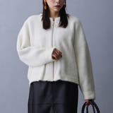 28オフホワイト | シャギーZIPカーディガン | NICOLE