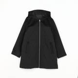 49ブラック | モッサ×キルト切り替えZIPフードコート | NICOLE