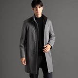 29グレー | ダブルジャカードニット スタンドカラーコート | NICOLE