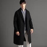 49ブラック | ウーリーヘリンボンツイード チェスターコート | NICOLE