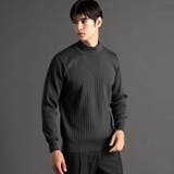 39チャコールグレー | ワイドリブ モックネックニット | NICOLE