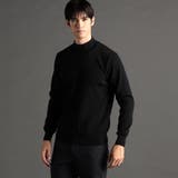 49ブラック | ワイドリブ モックネックニット | NICOLE