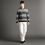 グラデーションボーダー クルーネックニット | NICOLE | 詳細画像2 