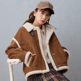 18ベージュ | フェイクムートンブルゾン | NICOLE