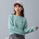 40グリーン | 【BEVERLY HILLS POLO CLUB】ケーブル編みニット | NICOLE