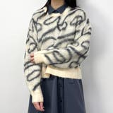 28オフホワイト | シャギージャガードプルオーバー | NICOLE