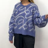 60ブルー | シャギージャガードプルオーバー | NICOLE