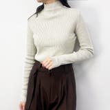 28オフホワイト | ハイネックリブニット | NICOLE