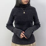 39チャコールグレー | ハイネックリブニット | NICOLE