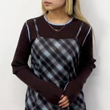 13ブラウン | バイカラーニットプルオーバー | NICOLE