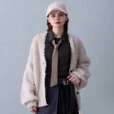 18ベージュ | Vネックプードルカーディガン | NICOLE