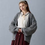 19ライトグレー | Vネックプードルカーディガン | NICOLE