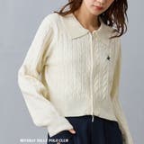 28オフホワイト | 【BEVERLY HILLS POLO CLUB】ケーブル編みカーディガン | NICOLE