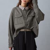 19ライトグレー | クロップドチェックシャツ | NICOLE