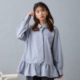 64サックス | ペプラムデザインブラウス | NICOLE