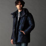 67ネイビー | ストレッチシャンブレー ダウンブルゾン | NICOLE