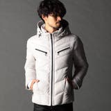 09ホワイト | ムラプリントマイクロクロス ダウンブルゾン | NICOLE