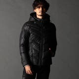 49ブラック | ムラプリントマイクロクロス ダウンブルゾン | NICOLE