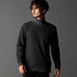 39チャコールグレー | ヘリンボーン タートルネックニット | NICOLE