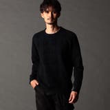 49ブラック | モールチェックジャカード プルオーバーニット | NICOLE