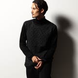 49ブラック | 【RIELABO】ハイゲージタートルネックニット | NICOLE