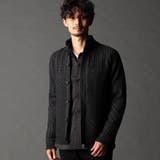 49ブラック | 編地切替 スタンドニットブルゾン | NICOLE