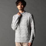 19ライトグレー | ハーフジッププルオーバーニット | NICOLE