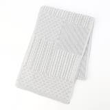 19ライトグレー | 編地切替 プレーティングマフラー | NICOLE