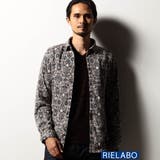 17ダークブラウン | 【RIELABO】オリエンタルプリントシャツ(日本製) | NICOLE
