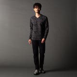 バイアスブリスタージャカード Vネックプルオーバー | NICOLE | 詳細画像3 