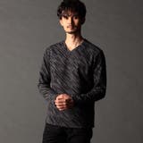 49ブラック | バイアスブリスタージャカード Vネックプルオーバー | NICOLE