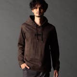 13ブラウン | ブラッシュドクロス プルオーバーパーカー | NICOLE