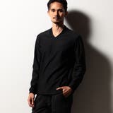 49ブラック | 【RIELABO】ジャカードハイテンション Vネックプルオーバー | NICOLE