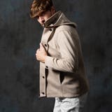 19ライトグレー | マイクロ起毛ポンチ ムラプリントナポレオンブルゾン | NICOLE