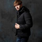 49ブラック | フードプリント中綿ブルゾン | NICOLE