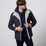 67ネイビー | 裏ボアムートン風スタンドブルゾン | NICOLE